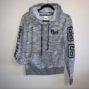 PINK by Victoria’s Secret grey zip up hoodie